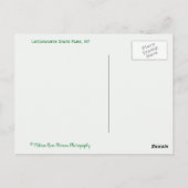 レッチワース州立公園の滝 ゲネシー川 ポストカード (裏面)