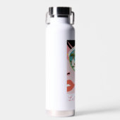 レッツおもしろい – ホワイトロータス ウォーターボトル (正面)