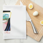 レッツおもしろい – ホワイトロータス キッチンタオル (四つ折り)