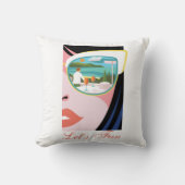 レッツおもしろい – ホワイトロータス クッション (正面)