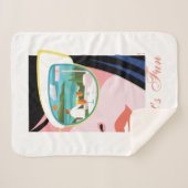 レッツおもしろい – ホワイトロータス シェルパブランケット (正面(横))