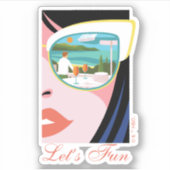 レッツおもしろい – ホワイトロータス シール (正面)