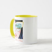 レッツおもしろい – ホワイトロータス マグカップ (正面左)