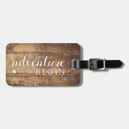 レッツアドベンチャーウッドプリント荷物 ラゲッジタグ