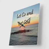 レッツアンドレッツサンライズデザイン スクエア壁時計 (傾斜)