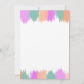 レッツアー絵を描トパーティー誕生日招待状 招待状 (裏面)