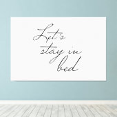 レッツインベッドウォールアーモダント引用文シンプル キャンバスプリント (インサイチュ (ウッドフロア))