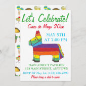 レッツイ祝ンコデマヨフィエスタタコピニャータ 招待状 (正面/裏面)