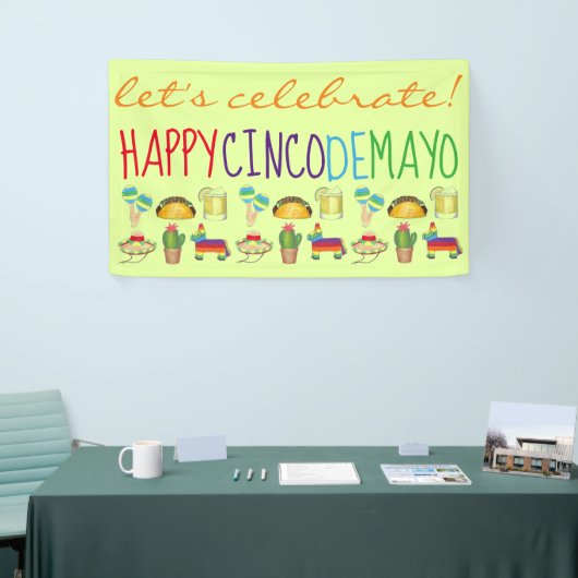 レッツイ祝ンコデマヨフィエスタパーティーデコール 横断幕 (トレードショー)