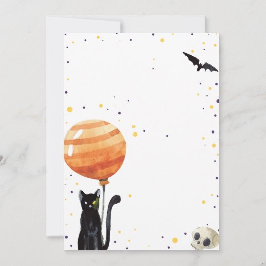 レッツウィッチズハロウィーンアダルトパーティー誕生日 招待状 (裏面)