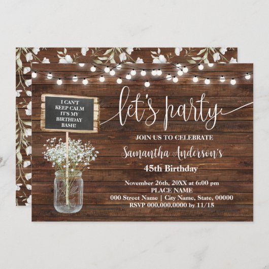 レッツウェスタンパーティーエイジ誕生日 セーブザデート (正面/裏面)