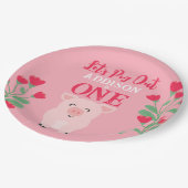 レッツウブアウトファームアニマルフローラガールズ誕生日 ペーパープレート (アングル)