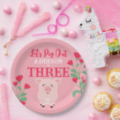レッツウブアウトファームアニマルフローラガールズ誕生日 ペーパープレート (パーティー)