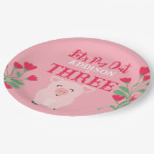 レッツウブアウトファームアニマルフローラガールズ誕生日 ペーパープレート (アングル)