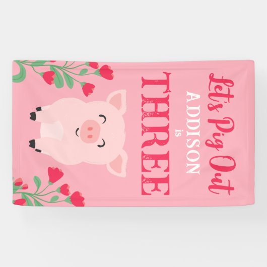 レッツウブアウトファームアニマルフローラガールズ誕生日 横断幕 (横)