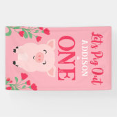 レッツウブアウトファームアニマルフローラガールズ誕生日 横断幕 (横)