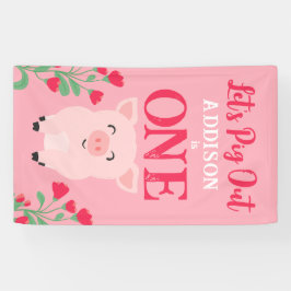 レッツウブアウトファームアニマルフローラガールズ誕生日 横断幕