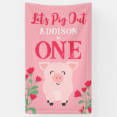 レッツウブアウトファームアニマルフローラガールズ誕生日 横断幕 (縦)