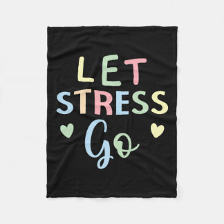 レッツェストレスうつ精神保健認識度 フリースブランケット