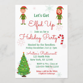 レッツエルフィッドアップホリデーパーティ招待状 招待状
