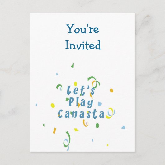 レッツカナスタ遊ハガキ インビテーションポストカード (正面)