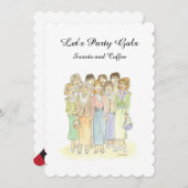 レッツガールズパーティー招待状 招待状 (正面/裏面)