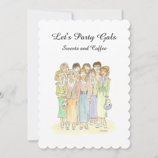 レッツガールズパーティー招待状 招待状 (正面)