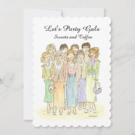 レッツガールズパーティー招待状 招待状
