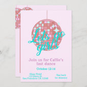 レッツガールズラストディスコバチェロレッテ 招待状 (正面/裏面)