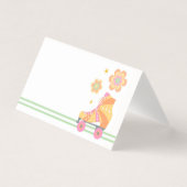 レッツガール転がロースケートで滑る折り畳みテントカード (正面)