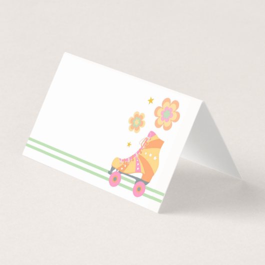 レッツガール転がロースケートで滑る折り畳みテントカード (正面)