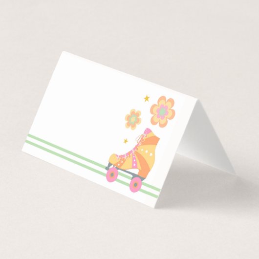 レッツガール転がロースケートで滑る折り畳みテントカード (裏面)