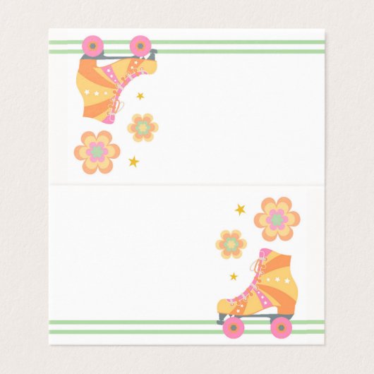 レッツガール転がロースケートで滑る折り畳みテントカード (外部フラット)