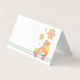 レッツガール転がロースケートで滑る折り畳みテントカード