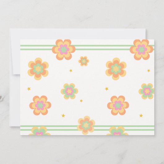 レッツガール転がロースケートで滑る誕生日写真 招待状 (裏面)