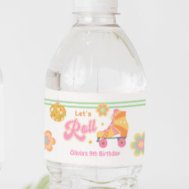 レッツガール転がローラスケートで滑る誕生会 ペットボトルラベル