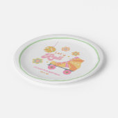 レッツガール転がローラスケートで滑る誕生会 ペーパープレート (アングル)