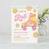 レッツガール転がローラスケートで滑る誕生会 招待状 (スタンド正面)