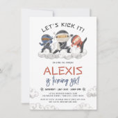 レッツキックイット忍者戦士武術アーツ誕生日 招待状 (正面)