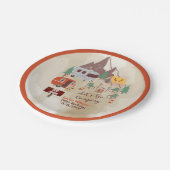 レッツキャンピングウッドシーキャ素朴ンプグラウンド誕生日 ペーパープレート (アングル)