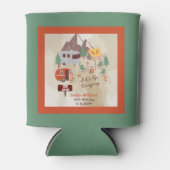 レッツキャンピングウッドシ素朴キャンプグラウンド誕生日 缶クーラー (正面)