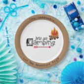 レッツキャンピングキャンピングパーソナライズされたプレート ペーパープレート (パーティー)