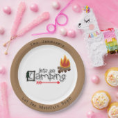 レッツキャンピングキャンピングパーソナライズされたプレート ペーパープレート (パーティー)