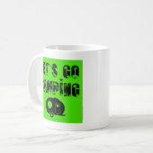 レッツキャンピング – グラスファイバーグラス卵コーヒーマグ コーヒーマグカップ (正面左)