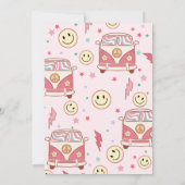 レッツグルーヴィーレトロボホデイジーレインボー誕生日 招待状 (裏面)