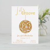 レッツグルーヴバチェロレッテの旅程の最後のディスコ 箔招待状 (立ち正面)
