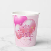 レッツグレームピンク誕生日 紙コップ (裏面)