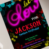 レッツグローネオンパーティー誕生日招待状 招待状