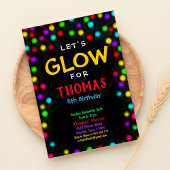 レッツグローネオンパーティー誕生日招待状 招待状