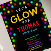 レッツグローネオンパーティー誕生日招待状 招待状